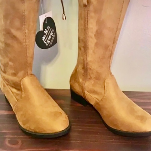 NWT~Women’s Room of Fashion Stretchy Over the Knee Sock Boots~Brown~Size 71/2W - Picture 3 of 10